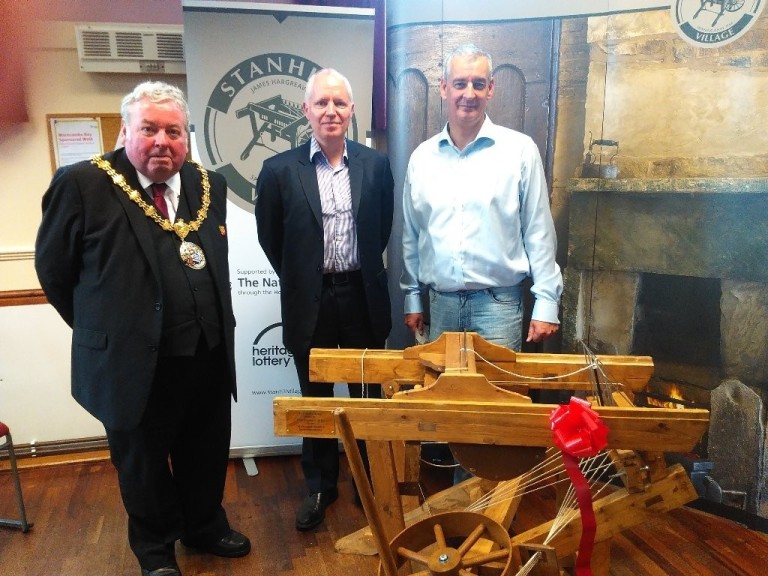The project launch with the Mayor of Hyndburn, Ivan Wadeson from HLF and Graham Jones MP